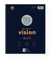 Strathmore 657-59 Vision Sketch Pad 9" x 12"; A lightly textured 50 lb sketch paper that is ideal for quick, dry media sketches; Wire bound; Micro-perforated; 110 Sheets; Shipping Weight 1.6 lb; Shipping Dimensions 12.00 x 9.00 x 0.72 in; UPC 012017657597 (STRATHMORE65759 STRATHMORE-65759 VISION-657-59 STRATHMORE/65759 65759 ARTWORK) 