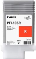 Canon 6627B001AA Model PFI-106R Pigment Red 130ml Ink Tank for use with imagePROGRAF IPF6300, IPF6350, iPF6400 and iPF6450 Inkjet Printers, New Genuine Original OEM Canon Brand, UPC 013803154108 (6627-B001AA 6627B-001AA 6627B001A 6627B001 PFI106R PFI 106R PFI-106) 