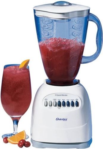 Oster 6640-022 Ten-Speed Blender, White, Powerful 450 watt motor of ice crushing power with 10 speeds including pulse, 6-Cup break-resistant plastic jar is BPA free, Oster All Metal Drive for lasting durability, Removable filler cap for easy and convenient filling and measuring, Stainless steel Ice Crusher blade for perfectly crushed ice every time, UPC 034264042421 (6640022 6640 022)