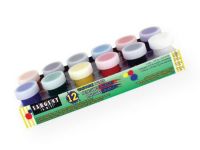 Sargent Art 665418 Premier Washable Paint Set; 12-color set of washable paints includes Yellow, Blue, Green, Red, White, Black, Peach, Violet, Orange, Brown, Magenta, and Turquoise Blue; Shipping Weight 1.2 lb; Shipping Dimensions 10.00 x 2.00 x 3.00 in; UPC 042229656187 (SARGENTART665418 SARGENTART-665418 SARGENTART/665418 ARTWORK) 