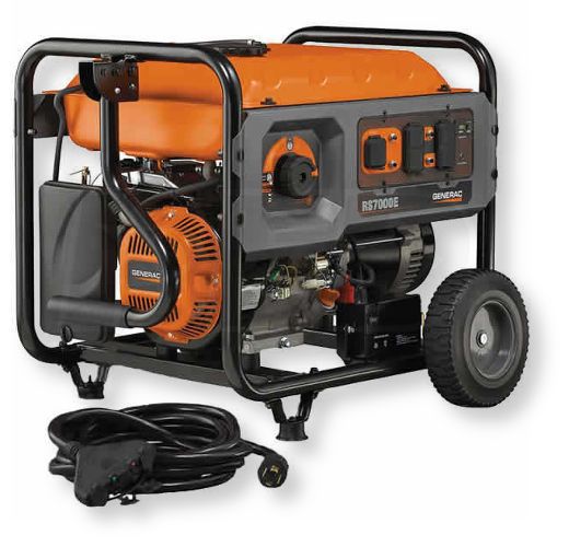 Generac 6673-RS7000E-49ST-W/Cord RS Series 7000 Watt Electric Start Portable Generator With Cord, Yellow and Black; UPC 6673RS7000E49STWCORD (GENERAC 6673RS7000E49STWCORD GENERAC 6673 RS7000E-49ST-WCORD GENERAC 6673-RS7000E-49STWCORD  GENERAC 6673 RS7000E-49ST-WCORD GENERAC 6673/RS7000E/49ST/WCORD GENERAC 6673 RS-7000E 49ST-WCORD)