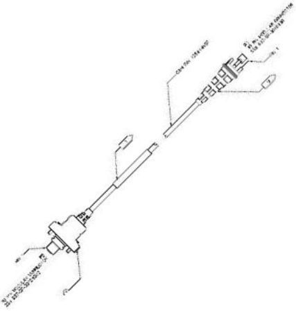 Intermec 067364-016 Straight 2.43 m (8 ft) Cable Assembly For use with MicroBar 9745 Base Station, 10 pin T2455, Wand Emulation (067364016 067364 016)