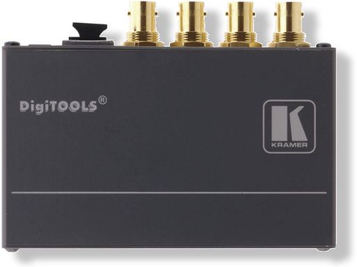 Kramer 673R/T Model 4x3G SDI Rx/Tx Extender over UltraReach MM Fiber; Max. Data Rate Up to 3Gbps for each SDI input; HDTV Compatible; MultiStandard Operation SDI (SMPTE 259M), 3G HDSDI (SMPTE 424M) and duallink HDSDI (SMPTE 372M); Laser Standards Compliance IEC 608251, FDA 21CFR1040; Laser Class 1: Safety of laser products; System Range 1000m (more than 3200ft) (673RT KRAMER 673R T KRAMER 673R-T)