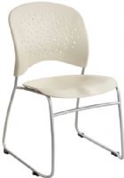 Safco 6804LT Reve Guest Chair Sled Base Round Back, Latte; 18" Seat Height; 250 lbs. Weight Capacity; Seat Size 18 1/2"w x 17"d; Back Size 18"w x 13 3/4"h; Includes round back, all plastic seat, back and Silver frame with ganging connector glides; Dimensions 19 3/4"w x 23 1/2"d x 33 1/2"h (6804-LT 6804 LT 6804L) 