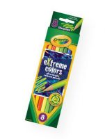 Crayola 68-1120 Extreme Colors Colored Pencil 8-Color Set; Eight ultra vibrant, totally cool colors for extreme coloring; Bring artwork to life with these super-hot colored pencils; Shipping Weight 0.11 lb; Shipping Dimensions 0.31 x 2.38 x 8.25 in; UPC 071662211202 (CRAYOLA681120 CRAYOLA-681120 CRAYOLA-68-1120 CRAYOLA/681120 681120 ARTWORK CRAFTS) 
