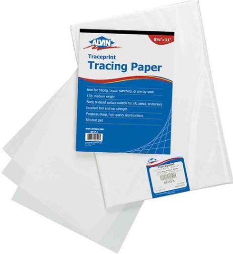 Alvin 6811-S-10 Traceprint Tracing Paper 100-Sheet Pad 24