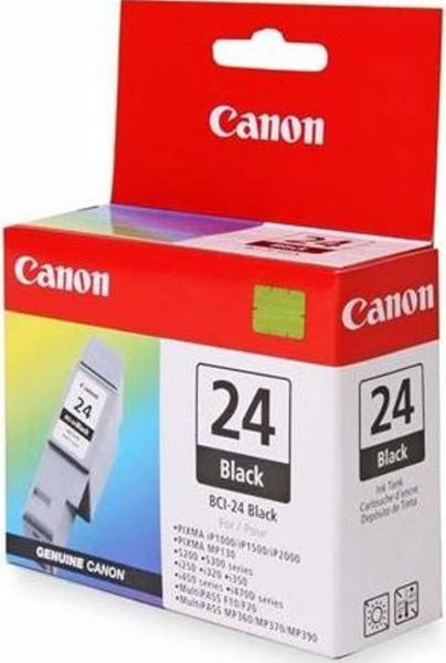 Canon 6881A003 model BCI-24 Black Ink Tank, For use with Canon Printers i250, i320, i350, i450, i455, i470D, i475D, MultiPASS F20, MultiPASS MP360, MultiPASS MP370, MultiPASS MP390, PIXMA iP1500, PIXMA iP2000, PIXMA MP130, S200, S300, S330, New Genuine Original OEM Canon Brand, UPC 013803003864 (6881-A003 6881 A003 6881A-003 6881A 003 BCI 24 BCI24)