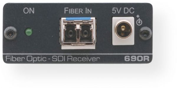 KRAMER690R Model 2x3G SDI Receiver over UltraReach SM Fiber, Max. Data Rate 3Gbps, Inputs 2 SDI on BNC connectors, Outputs 2 singlemode fiber optic on LC connectors, HDTV Compatible, MultiStandard Operation, Laser Standards Compliance, Kramer Equalization and re‑Klocking Technology, System Range Up to 10km (6.2mi), Shipping Weight: 1.1 Lbs, Shipping Dimensions 9.13