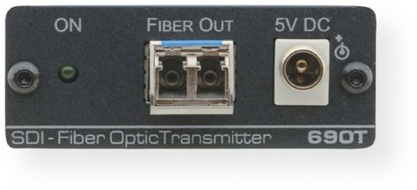 KRAMER690T Model 2x3G SDI Transmitter over UltraReach SM Fiber, Max. Data Rate 3Gbps, Inputs 2 SDI on BNC connectors, Outputs 2 singlemode fiber optic on LC connectors, HDTV Compatible, MultiStandard Operation, Laser Standards Compliance, Kramer Equalization and re‑Klocking Technology, System Range Up to 10km (6.2mi), Shipping Weight: 1.1 Lbs, Shipping Dimensions 9.13