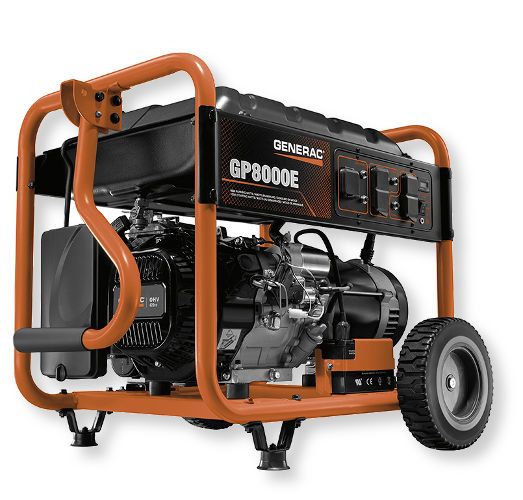 Generac 6954-GP8000E-49ST GP Series 8000 Watt Electric Start Portable Generator, Yellow and Black; UPC 696471069549 (GENERAC 6954GP8000E49ST GENERAC 6954 GP8000E-49ST GENERAC 6954-GP8000E-49ST GENERAC 6954 GP8000E-49ST GENERAC 6954/GP8000E/49ST GENERAC 6954 GP-7000E 49ST)