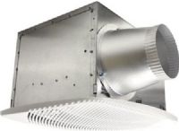 NuVent NXSH50UPS SH Series High Efficiency Quiet Fan, 0.3 Amps, 53 CFM High, White Color, Plastic/Steel Construction, 4" Duct Size, 60 Hertz, 0.8 Sones, UPC 697453567015 (NXSH50UPS NXSH-50-UPS NXSH 50 UPS) 
