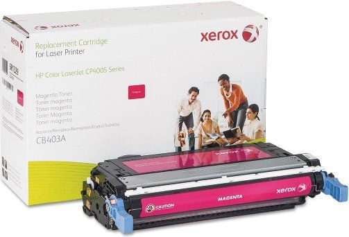 Xerox 6R1329 Toner Cartridge, Laser Print Technology, Magenta Print Color, 7500 Page Typical Print Yield, HP Compatible to OEM Brand, CB403A Compatible to OEM Part Number, For use with HP LaserJet CP4005 Printer, UPC 095205613292 (6R1329 6R-1329 6R 1329 XER6R1329)