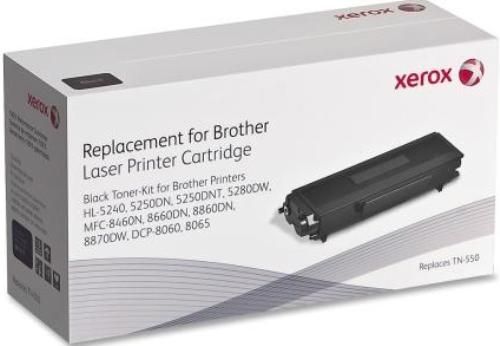 Xerox 6R1417 Toner Cartridge, Laser Print Technology, Black Print Color, 3500 Pages Typical Print Yield, Brother Compatible Brand, TN550 Compatible Part Number, For use with Brother Printers HL-5240, HL-5250, HL-5280DW, DCP-8060, DCP-8065DN, UPC 095205604177  (6R1417 6R-1417 6R 1417 XER6R1417)