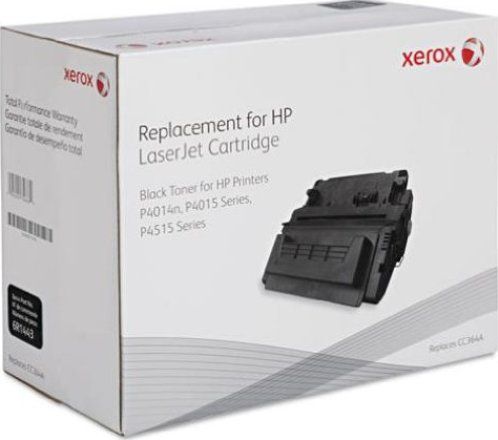 Xerox 6R1443 Toner Cartridge, Laser Print Technology, Black Print Color, Up to 40000 pages at 5% coverage Print Yield, HP Compatible OEM Brand, HP CC364A Compatible to OEM Part Number, For use with HP LaserJet Printers  Series P4015, P4514, UPC 095205864120 (6R1443 6R-1443 6R 1443 XER6R1443)
