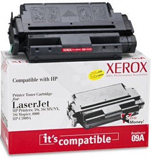 Xerox 6R906 Toner Cartridge, Laser Print Technology, Black Print Color, 16500 Pages. Print Yield, HP Compatible OEM Brand, HP C3909A Compatible to OEM Part Number, For use with HP 5Si Mopier, HP LaserJet Printers 5si, 5Si/MX, 5Si/NX, 8000, UPC 095205609066 (6R906 6R-906 6R 906 XER6R906)