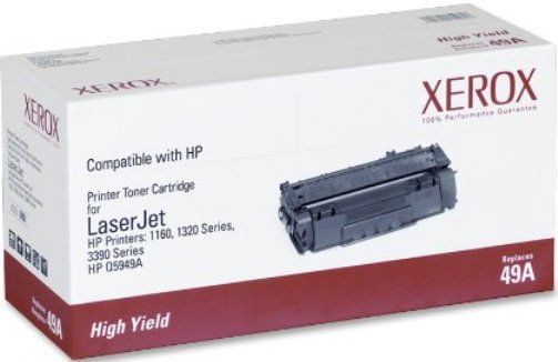 Xerox 6R960 Toner Cartridge, Laser Print Technology, Black Print Color, 3500 Pages Print Yield, HP Compatible OEM Brand, HP Q5949A Compatible OEM Part Number, For use with HP LaserJet 1160, 1320, 3390 Printers, UPC 012304729402 (6R960 6R-960 6R 960 XER6R960)