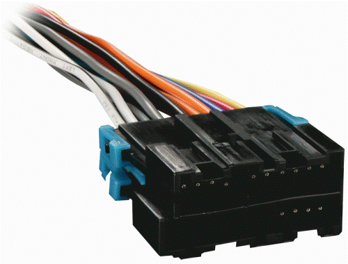Metra 70-1858 GM 87 05 Harness, General Motors 88-05 21 pin wire harness that plugs into Car Harness at radio, Tuner Bypass, 5 inch Long, Dash kits and antenna adapters (sold separately), Dash kits= 99-2003/ AW-555GM/ CF-555GM, ANTENNA ADAPTER= 40-GM10/AW-ADGM/CF-ADGM/CK-ADGM Aftermarket Radio To GM Antenna W/Mini Plug, UPC 086429002573 (701858 7018-58 70-1858)