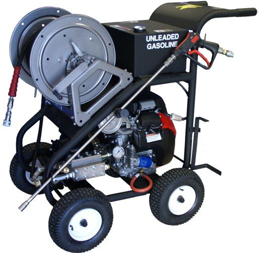 Cam Spray 7000HXR Master Series Gas Pressure Washer, Honda Engine, 28 Horsepower, 7000 psi/bar Operating Pressure, 4.3 gpm/lpm Flow Rate, Mechanical Pump Thermal Protection, 160 F Maximum Pump Inlet Water Temperature, 5 Gallon Engine Fuel Tank Capacity, Triplex plunger pump with ceramic plungers and stainless steel valves (7000-HXR 7000 HXR 7000HX 7000H)