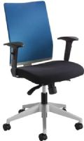 Safco 7031CO Tez Manager Chair, Calypso; Pneumatic Seat Height Adjustment, 360° Swivel, Tilt Tension, Tilt Lock, Variable Synchro-Tilt; 250 lbs. Weight Capacity; Dual Wheel Carpet Casters; 2 1/2" Diameter Wheel/Caster Size; Nylon Material; 25" Diameter Base Size; Seat Size 19 1/4"w x 18 1/2"d; Back Size 17 1/2"w x 21"h; Seat Height 15 1/2" to 19" (7031-CO 7031 CO 7031C) 