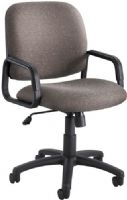 Safco 7045BR Cava Urth High Back Chair, Brown; Pneumatic Seat Height Adjustment, 360° Swivel, Tilt, Tilt Tension, Tilt Lock; 250 lbs. Weight Capacity; Dual Wheel Hooded Carpet Casters; 2" Diameter Wheel/Caster Size; Nylon Material; GREENGUARD; Seat Size 20"w x 18"d; Back Size 20"w x 19"h; Seat Height 16" to 21"; 24" Diameter Base Size (7045-BR 7045 BR 7045B) 