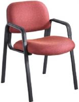 Safco 7046BG Cava Urth Straight Leg Guest Chair, Burgundy; 250 lbs. Weight Capacity; Stackable; Nylon Material; GREENGUARD; 18 1/2" Seat Height; Seat Size 20"w x 18"d; Back Size 20"w x 14"h; 100% Polyester Upholstery; Integrated Arms; Dimensions 22 1/2"w x 24"d x 32 1/2"h; Weight 27 lbs. (7046-BG 7046 BG 7046B) 