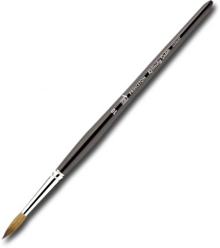 Princeton 7050R-10 Kolinsky Sable Round 10 Brush; These short handle watercolor brushes are made with the finest natural Kolinsky sable hair; The handle is finished with black lacquer and the brush head is connected by a seamless nickel ferrule; Rounds; UPC 757063705105 (PRINCETON7050R10 PRINCETON 7050R10 7050R 10 7050R-10)