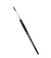 Princeton 7050R-3/0 Kolinsky Sable Round 3/0 Brush; These short handle watercolor brushes are made with the finest natural Kolinsky sable hair; The handle is finished with black lacquer and the brush head is connected by a seamless nickel ferrule; The natural hair ensures a generous belly for maximum water holding capacity and for maintaining a controlled, fine point; Rounds; UPC 757063705013 (PRINCETON7050R30 PRINCETON-7050R30 PRINCETON-7050R-3/0 PRINCETON/7050R/3/0 7050R30 ARTWORK) 