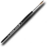 Princeton 7050R-8 Kolinsky Sable Round 8 Brush; These short handle watercolor brushes are made with the finest natural Kolinsky sable hair; The handle is finished with black lacquer and the brush head is connected by a seamless nickel ferrule; The natural hair ensures a generous belly for maximum water holding capacity and for maintaining a controlled, fine point; UPC 757063705099 (PRINCETON7050R8 PRINCETON 7050R8 7050R 8 7050R-8) 