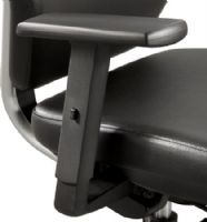 Safco 7064BL Height Adjustable T-Pad Arm Kit for Sol Task Chair, Black; For the 7065 Sol Task Chair; Includes left and right arms; 250 lbs. Weight Capacity; Adjustability - Height 26 1/2"-30 1/2"H; Height adjusts from 5 3/4" to 9 3/4" above seat; Dimensions 3 1/4"w x 9"d x 10 1/2" to 14 1/2"h (7064-BL 7064 BL 7064B) 