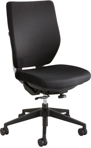 Safco 7065BL Sol Task Chair, Black; Pneumatic Seat Height Adjustment, 360 Swivel, Tilt Tension, Multi Position Synchro Tilt with Lock; 250 lbs. Weight Capacity; Dual Wheel Carpet Casters; 2 1/2