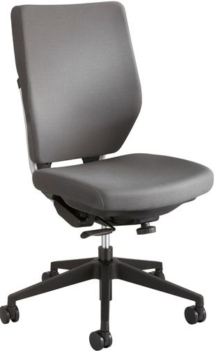 Safco 7065GR Sol Task Chair, Gray; Pneumatic Seat Height Adjustment, 360 Swivel, Tilt Tension, Multi Position Synchro Tilt with Lock; 250 lbs. Weight Capacity; Dual Wheel Carpet Casters; 2 1/2