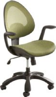 Safco 7067GN Helix Task Chair, Green; Pneumatic Seat Height Adjustment; 250 lbs. Weight Capacity; Dual Wheel Carpet Casters; 2 1/2" Diameter Wheel/Caster Size; Seat Size 19"w x 18"d; Back Size 17 1/2"W x 19-21"H; Seat Height 18" to 21"; 23" Diameter Base Size; Nylon Mesh Upholstery; Includes Fixed Arms; Dimensions 23"w x 23"d x 36" to 40 1/2"h (7067-GN 7067 GN 7067G) 