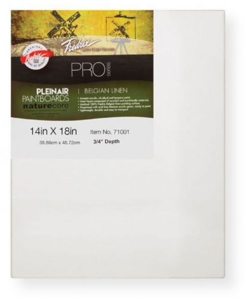 Fredrix 71001 PRO Paint Boards Belgian Linen; Size 14