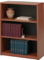 Safco 7171CY ValueMate 3-Shelf Economy Bookcase, Cherry; 24 ga. Material Thickness; Powder Coat Paint/Finish; 1" increments Shelf Adjustablity; 70 lbs. (evenly distributed) Capacity Shelf; Steel Material; At least 50% Recycled; Dimensions 31 3/4"w x 13 1/2"d x 41"h; Weight 30 lbs. (7171-CY 7171 CY 7171C) 