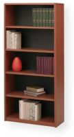 Safco 7173CY ValueMate 5-Shelf Economy Bookcase, Cherry; 24 ga. Material Thickness; Powder Coat Paint/Finish; 1" increments Shelf Adjustablity; 70 lbs. (evenly distributed) Capacity Shelf; Steel Material; At least 50% Recycled; Dimensions 31 3/4"w x 13 1/2"d x 67"h; Weight 44 lbs. (7173-CY 7173 CY 7173C) 