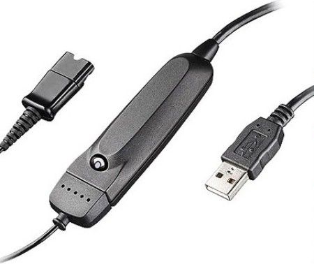 Plantronics 71800-11 Model DA40 USB-to-Headset Adapter, Inline mute and volume control, VoIP capability when paired with any Plantronics professional headset, Specifically designed for enterprise office communication or employees with both a desk phone and a softphone, High-quality alternative to consumer-grade headset systems, UPC 017229122017 (7180011 71800 11 7180-011 718-0011 DA-40 DA 40)
