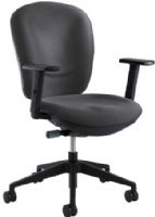 Safco 7205CH Rae Task Chair, Charcoal; Synchro Mechanism with Seat Slide; 250 lbs. Weight Capacity; Seat Size 19 1/2"w x 18 1/2"d; Back Size 20"h x 19"w; Seat Height 16-19"; 26" Diameter Base Size; Included height and width adjustable T-pad arms; Dimensions 26"w x 26"d x 38" to 41"h (7205-CH 7205 CH 7205C) 