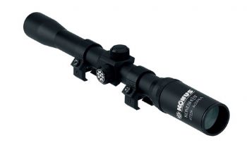 Konus 7229 Riflescope with attachment, 4x Magnification, 20mm Objective Diameter, 4.6 Angle of View, 240' - 80 m at 1000 m Field-of-View at 1000 Yds, 5.0mm Exit Pupil Diameter (KONUS 7229 KONUS-7229 KONUS7229)