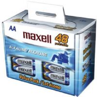 Maxell 723443 Model LR648B AA Cell 48 Pack Box Battery; 48 AA alkaline batteries; Ready-to-go power source; Delivers long-lasting and reliable power; Compatible with a variety of products including flashlights, toys, remote controls, and smoke alarms; UPC 025215720611 (723443 723-443 723 443 LR648B LR-648B LR 648B) 