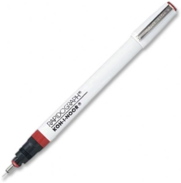 Koh-I-Noor 72D.6Z Rapidograph, Pen Point, 0.13 mm;  Replacement nibs for Rapidograph technical pens; Available in stainless steel for use on paper, vellum, or tracing paper; Stainless steel material; Dimensions 1.75
