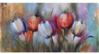 Basset Mirror 7300-058EC Tulip Impressions Hand-Painted Canvas, 2.51 cu ft Volume, Trans Suite, Transitional Style, 0il/Acrylic Finish, Hand-Painted Canvas, UPC 036155287232 (7300058EC 7300-058EC 7300 058EC 7300058 7300-058 7300 058) 