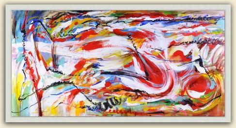 Basset Mirror 7300-064EC Adventure in Color Hand-Painted Canvas, 2.5 cu ft Volume, Oil/Acrylic Finish, Contempo Collection, Conte Suite, Hand-Painted Canvas, Modern-Contemporary Style, UPC 036155287294 (7300064EC 7300-064EC 7300 064EC 7300064 7300-064 7300 064)