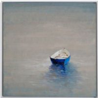 Bassett Mirror 7300-136EC Model 7300-136 Pan Pacific Summer Solitude Artwork, Moored in calm water, this bright blue rowboat is ready to take you away, Presented in oil and acrylic on canvas, Weight 14 pounds, UPC 036155307893 (7300136EC 7300 136EC 7300-136-EC 7300136) 