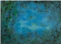 Bassett Mirror 7300-140EC Model 7300-140 Thoroughly Modern Caribbean Water Artwork, This serene canvas in oil and acrylic calls to mind the tranquility of looking into a deep azure sea, Dimensions 70" x 96", Weight 38 pounds, UPC 036155307923 (7300140EC 7300 140EC 7300-140-EC 7300140) 