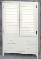 Linon 7351N125-A-KD-U Shutter Bedroom Collection Entertainment Center, Antique White Finish, Pine and Painted MDF, Some Assembly Required, Dimensions (W x D x H) 36.00 x 24.25 x 56.25 Inches, Weight 60.20 Lbs, UPC 753793735108 (7351N125AKDU 7351N125-A-KD 7351N125-A 7351N125 7351N125-AKDU) 