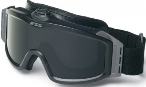 ESS Eyewear 740-0131 Profile Turbofan Goggles, Black, Fan-powered anti-fog system exhausts humidity at 13000 rpm, Rugged PowerPod runs fan for 150 hours on a single AA battery, Low-profile night-vision-compatible frame with wide field of view, Anti-microbial OpFoamTM face padding increases comfort & fit, UPC 811533011827 (7400131 740 0131 7400-131 74001-31)