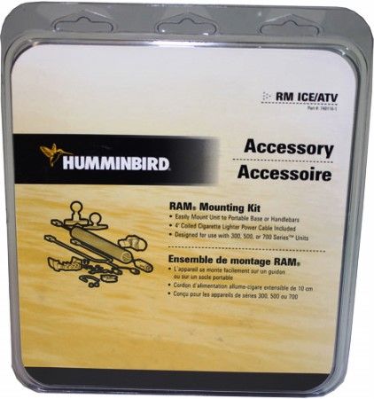 Humminbird 740116-1 Model RM-ATV Ram Mount Kit, For use with ICE 55/385ci Combo, ICE 345C, ICE 385ci Combo, ICE 597ci HD, 365i Combo, 385ci Combo, 581i Combo, 587ci HD Combo, 597ci HD Combo, 718, 728, 778c HD and 788ci HD Combo, UPC 082324509049 (7401161 740116 1 74011-61 7401-161 740-1161 RMATV RM ATV)