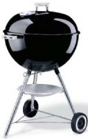 Weber 741001 The One-Touch Silver 22.5-Inch Charcoal Grill, Black, Heavy-duty plated steel cooking grate, 22.5 inch diameter cooking area, Weber cookbook, Aluminized steel One-Touch cleaning system, No-rust aluminum vent and ash catcher, Porcelain-enameled bowl and lid, UPC 077924025303 (741-001 741 001) 