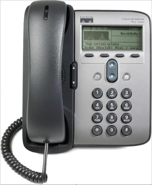Cisco CP-7912G Refurbished IP Phone VoIP phone, Keypad Dialer Type, Base Dialer Location, 3-way Conference Call Capability, LCD display - monochrome, Integrated Ethernet switch, Power over Ethernet (PoE) support Main Features, SCCP, SIP VoIP Protocols, G.729ab, G.711u, G.711a Voice Codecs, Single-line Lines Supported, IEEE 802.1Q (VLAN) Quality of Service, DHCP IP Address Assignment, TFTP (CP7912G CP-7912G CP 7912G 7912G CP7912G-R)