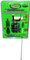 Muzzy 7502-XD Xtreme Duty Spincast Bowfishing Kit; Includes: Muzzy XD Bowfishing Reel, Anchor Reel Seat, Full Containment Fish Hook Rest, 100 ft of 200# bowfishing line and One classic fiberglass fish arrow with Carp point; UPC 050301750203 (7502XD 7502 XD) 